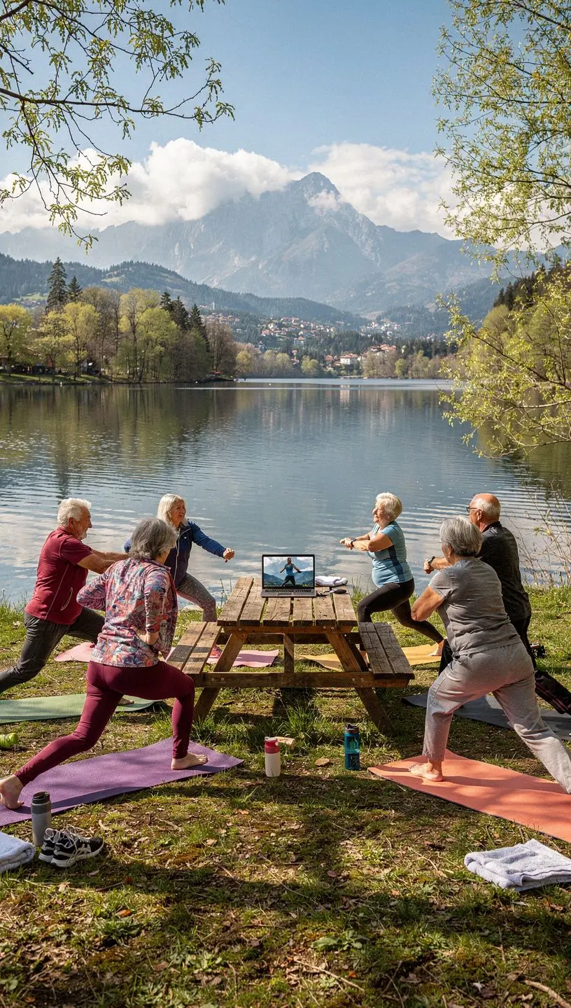 Упражнения с еластични ленти, използвани за укрепване на мускулите у дома.